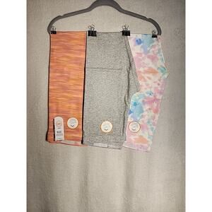 Wonder Nation Tough Cotton Girls 3 Pack Leggings Size XL 14-16 New With Tags